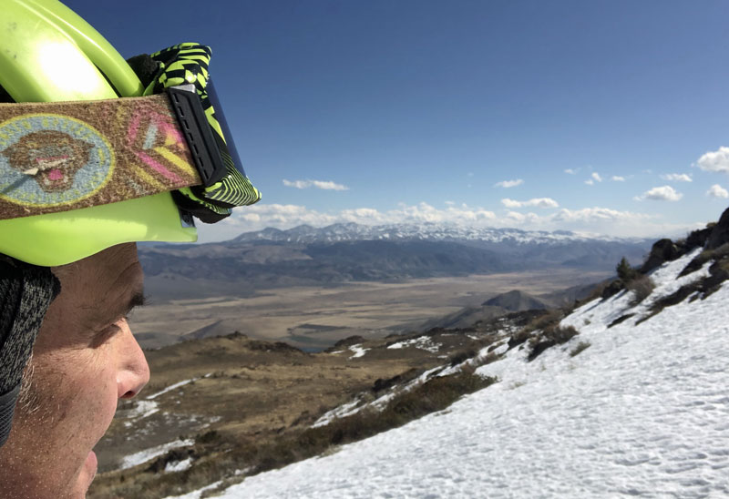 Stev looking over at the Distant Sisters in the Sweetwater Mountain Range