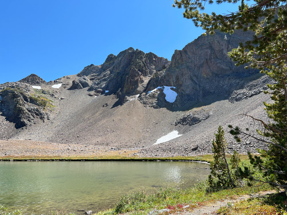 Our first destination, The Driveway Patch near the shores of Round Top Lake, just below Sisters.