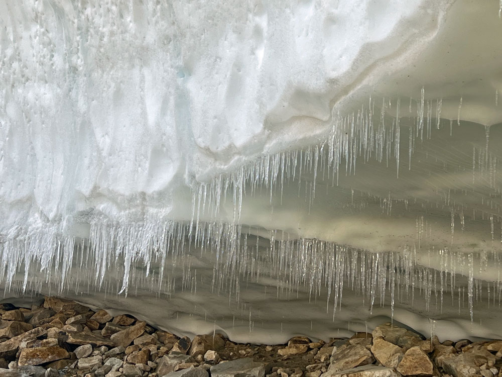 Icicles below Jack's "Glacier"