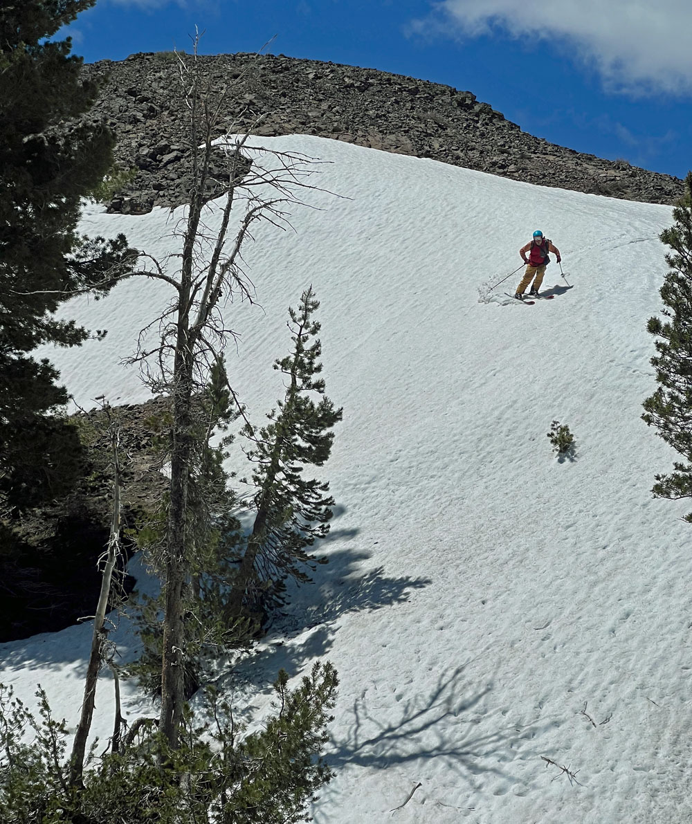 Stev skiing the Exit Strategy Patch